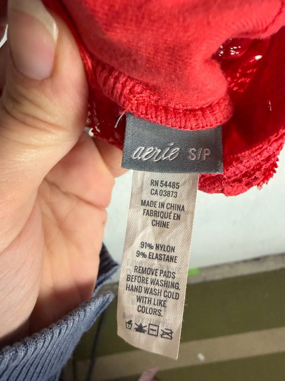 Aerie Size Small Lace Bralette Coral Strappy Boho Layering Bra Top Festival - Picture 4 of 5